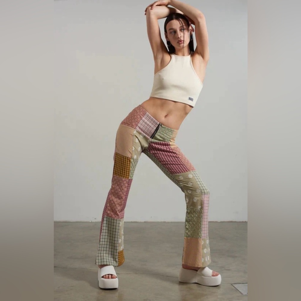 The Ragged Priest Multicolor Patchwork Pants - Picture 4 of 8